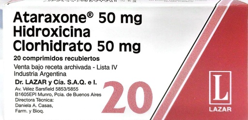 [AB22548] ATARAXONE - 50 mg comp.rec.x 20 - Lazar