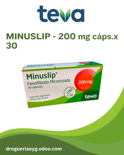 [AB28384] MINUSLIP - 200 mg cáps.x 30 - Teva Argentina
