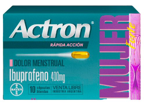 [AB34372] ACTRON MUJER RAPIDA ACCION - 400 mg cáps.x 10 - Bayer Consumer