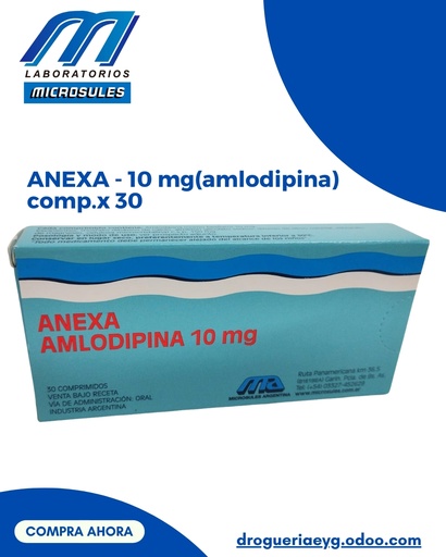 [AB35140] ANEXA - 10 mg(amlodipina) comp.x 30 - Microsules Arg.