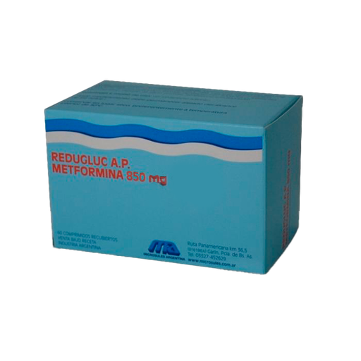 [AB36661] REDUGLUC A.P. - 850 mg comp.rec.AP x 60 - Microsules Arg.