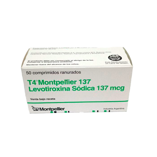[AB39847] T4 MONTPELLIER 137 - 137 mcg comp.x 50 - Montpellier