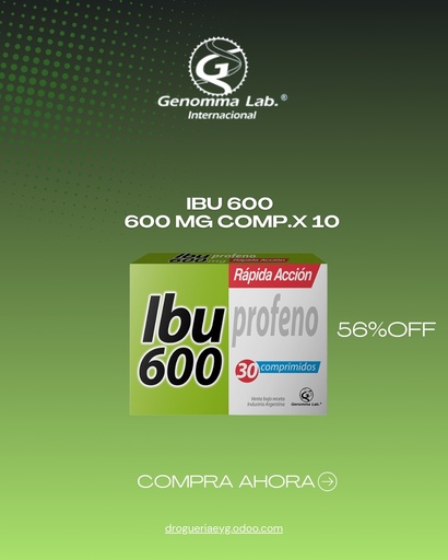 [AB41020] IBU 600 - ibuprofeno 600 mg comp.x 30 - Genomma Lab.