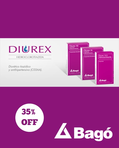 [AB41831] DIUREX A 12.5 - 12.5/1.25 mg comp.x 30 - Bagó