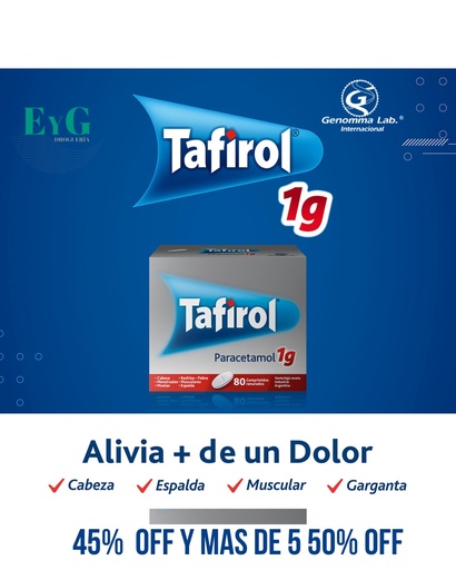 [AB45318] TAFIROL 1 G - comp.ran.x 80 - Genomma Lab.