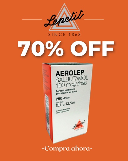[AB46201] AEROLEP -Salbutamol aer.inh.c/adap.x 250ds. - Austral