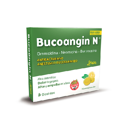 [AB49970] BUCOANGIN N CARAMELOS ANTIBIOTICOS - limón caram.x 9 - Biosintex Retail