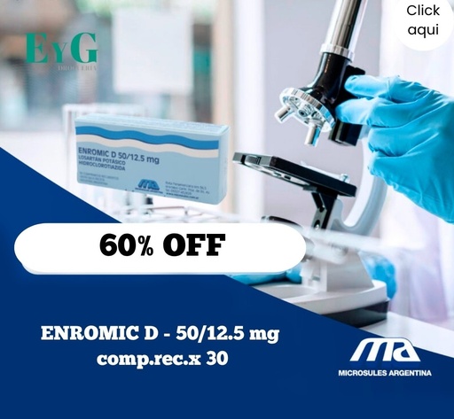 [AB52006] ENROMIC D - 50/12.5 mg comp.rec.x 30 - Microsules Arg.