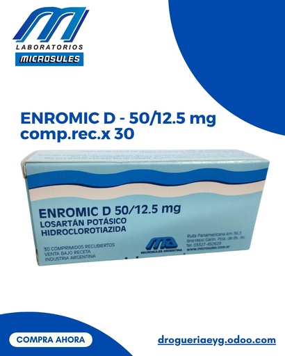 [AB52006] ENROMIC D - 50/12.5 mg comp.rec.x 30 - Microsules Arg.