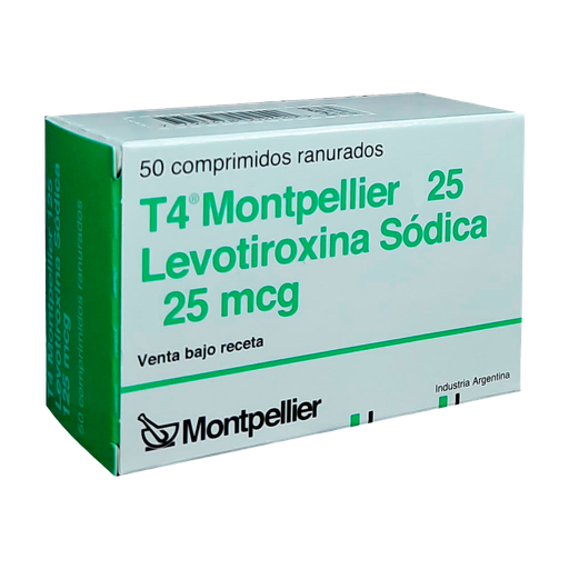 [AB54297] T4 MONTPELLIER 25 - 25 mcg comp.x 50 - Montpellier