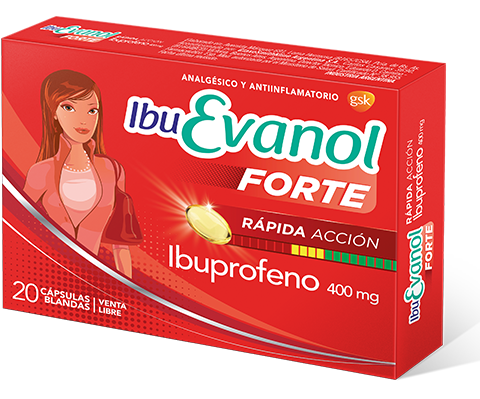 [AB54368] IBU EVANOL FORTE RAPIDA ACCION - 400 mg cáps.blandas x 20 - Haleon Argentina
