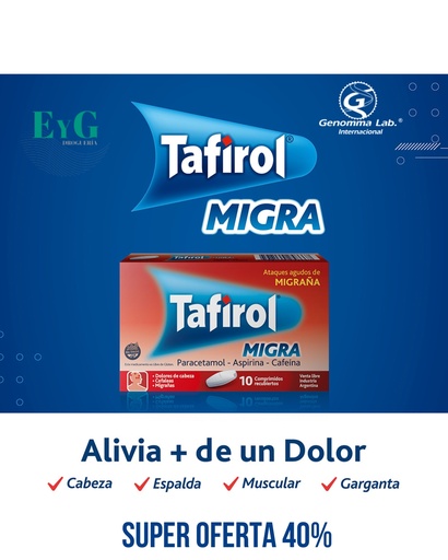 [AB55051] TAFIROL MIGRA - comp.x 10 - Genomma Lab.