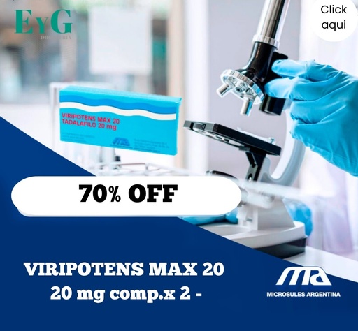 [AB56429] VIRIPOTENS MAX 20 - 20 mg comp.x 2 - Microsules Arg.
