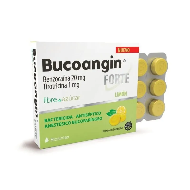 [AB58206] BUCOANGIN FORTE LIBRE AZUCAR - limón caram.x 9 - Biosintex Retail