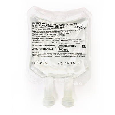 [AB58296] SOLUC. CIPROFLOXACINA JAYOR - 200 mg bolsa x 100 ml - Jayor