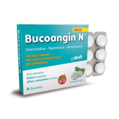 [AB59321] BUCOANGIN N CARAMELOS ANTIBIOTICOS - menta caram.x 9 - Biosintex Retail