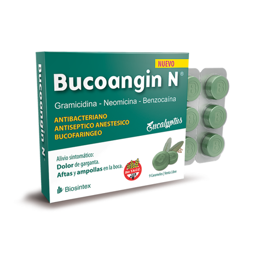 [AB59322] BUCOANGIN N CARAMELOS ANTIBIOTICOS - eucalipto caram.x 9 - Biosintex Retail