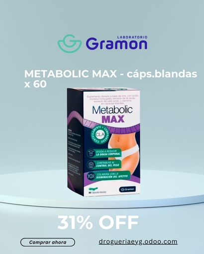[AB60043] METABOLIC MAX - cáps.blandas x 60 - Laboratorio Gramon