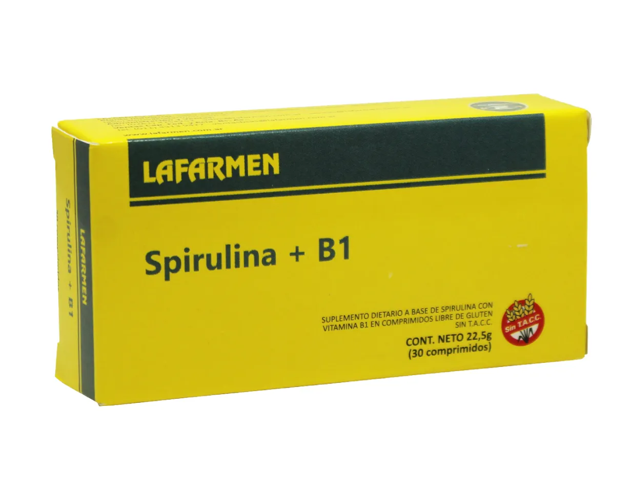 [AB60915] SPIRULINA + B1 - comp.x 30 - Lafarmen