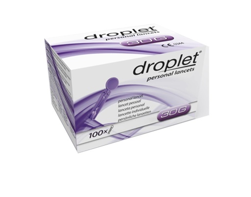 [AB60941] DROPLET LANCETAS PERSONALES - lancetas 30G x 100 - Donnax Group