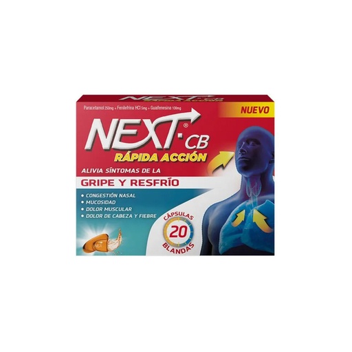 [AB61269] NEXT CB RÁPIDA ACCIÓN - cáps. bl. x 20 - Genomma Lab.