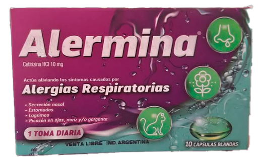 [AB61792] ALERMINA  10 mg cáps.x 10 Genomma Lab.