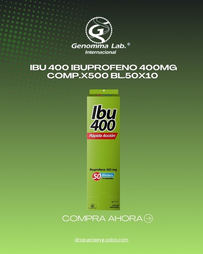 [AB62024] IBU 400 -ibuprofeno 400mg comp.x500 bl.50x10 - Genomma Lab.