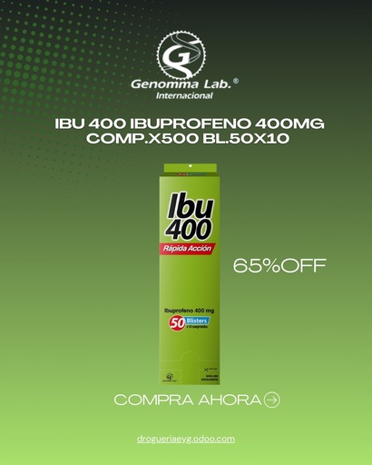 [AB62024] IBU 400 -ibuprofeno 400mg comp.x500 bl.50x10 - Genomma Lab.