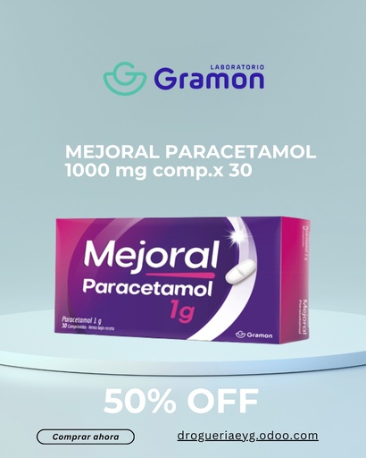 [AB62128] MEJORAL PARACETAMOL - 1000 mg comp.x 30 - Laboratorio Gramon