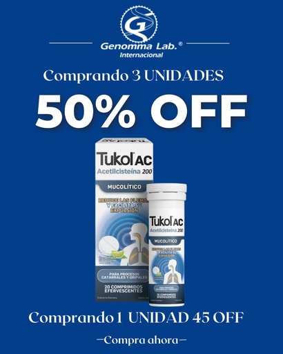 [AB62911] TUKOL AC - 200 mg comp.eferv.x 20 - Genomma Lab.