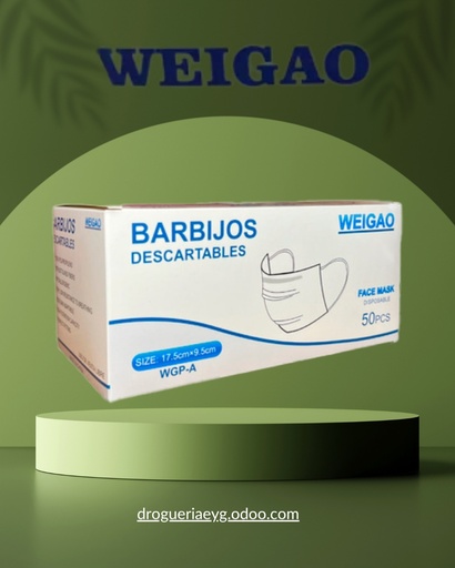 [10250] BARBIJO TRICAPA `CELESTE` - ADULTO - X UNIDAD - WEIGAO 