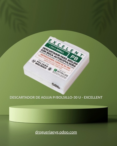 [10581] DESCARTADOR DE AGUJA P/BOLSILLO-30 U - EXCELLENT