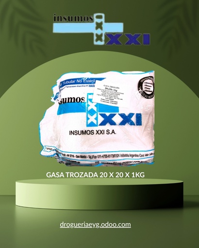 [12048] GASA TROZADA 20 X 20 X 1KG . INSUMOS XXI