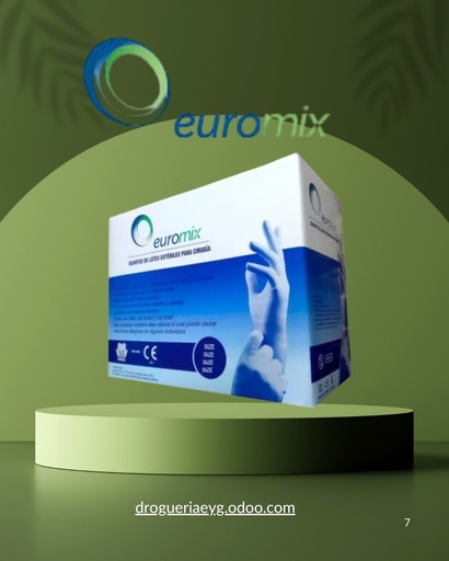 [10928] GUANTES ESTERILES - NRO 7 1/2 - X PAR - EUROMIX