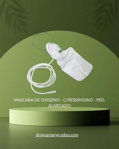 [11193] MASCARA DE OXIGENO - C/RESERVORIO - PED. ALARGADO