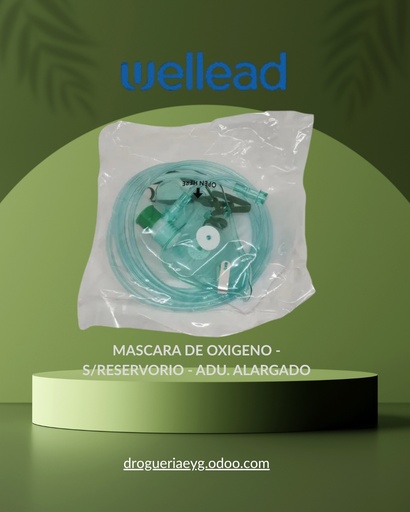 [11195] MASCARA DE OXIGENO - S/RESERVORIO - ADU. ALARGADO - WELL LEAD
