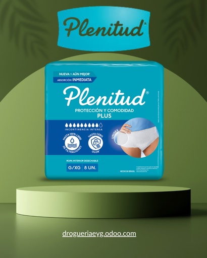 [12980] PAÑAL PLENITUD PROTEC PLUS UNISEX "G/XG" x 8 U - KIMBERLY CLARCK