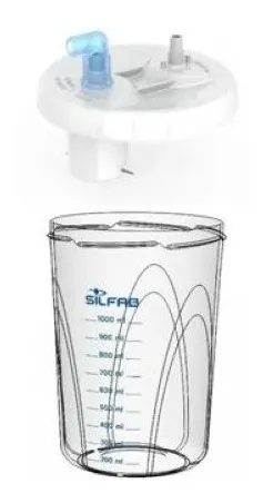 [13024] SILFAB FRASCO POLICARBONATO CON TAPA PARA ASPIRADOR - SILFAB*