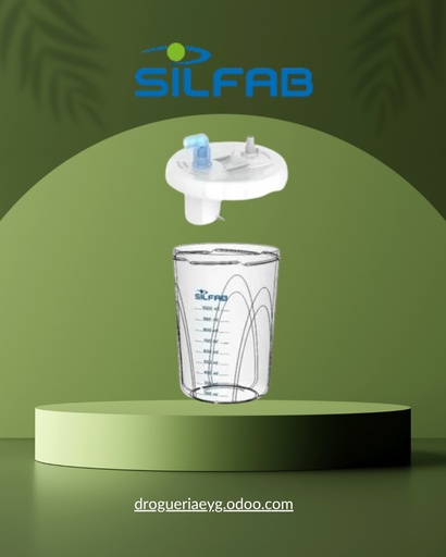 [13024] SILFAB FRASCO POLICARBONATO CON TAPA PARA ASPIRADOR - SILFAB*