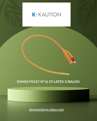 [12172] SONDA FOLEY N°16 2V LATEX S/BALON - K-KAUTION 
