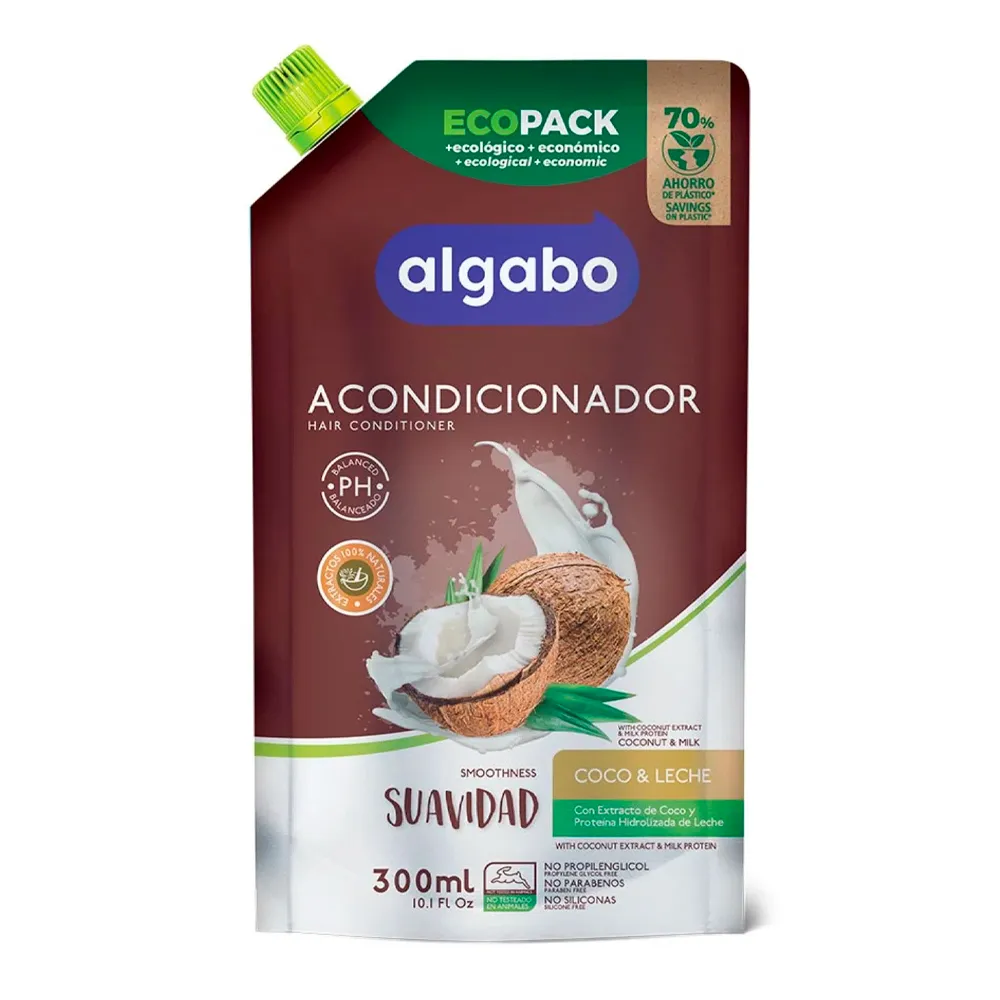 [12750] ALGABO ACONDICIONADOR COCO Y LECHE DP 300ML (6045303)