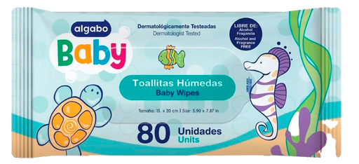 [12561] BABY TOALLITAS HUMEDAS X80 (3362003) BOX24 - ALGABO*