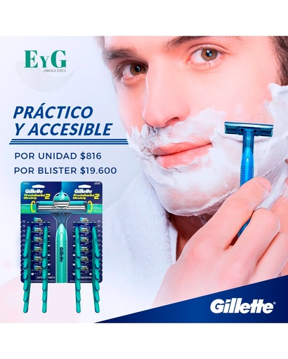 [13040] GILLETTE PRESTOBARBA 2 FILOS BLISTER x 24