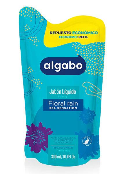 [12653] JABON LIQUIDO REPUESTO FLORAL RAIL 300ML (6040888) BOX12 - ALGABO