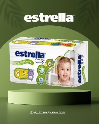 [12894] PAÑAL BABY CARICIAS ALG TALLE "G" x 9 U - ESTRELLA 