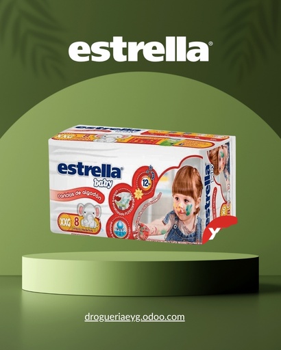 [12893] PAÑAL BABY CARICIAS DE ALGODON "XXG" x 8 U - ESTRELLA