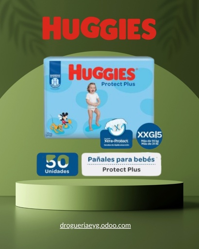 [12961] PAÑAL HUGGIES PROTEC PLUS AHORRA PACK "XXG" x 50 U