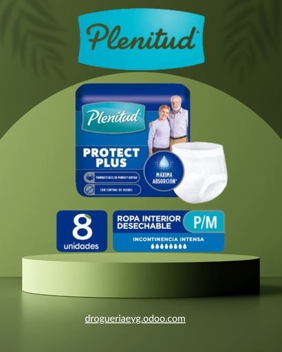 [13045] PAÑAL PLENITUD PROTECT PLUS UNISEX "P/M"  x 8 