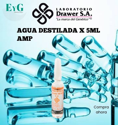 [10049] AGUA DESTILADA X 5ML AMP  - DRAWER 