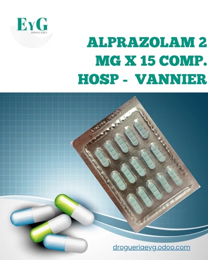 [12129] ALPRAZOLAM 2 MG X 15 COMP. HOSP -  VANNIER 